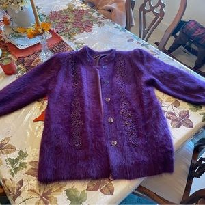 Angora cardigan large